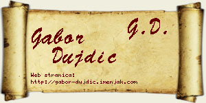 Gabor Dujdić vizit kartica